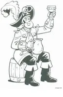 Piet Piraat kleurplaat 28